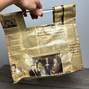 Handmade Newspaper Handbag Tote